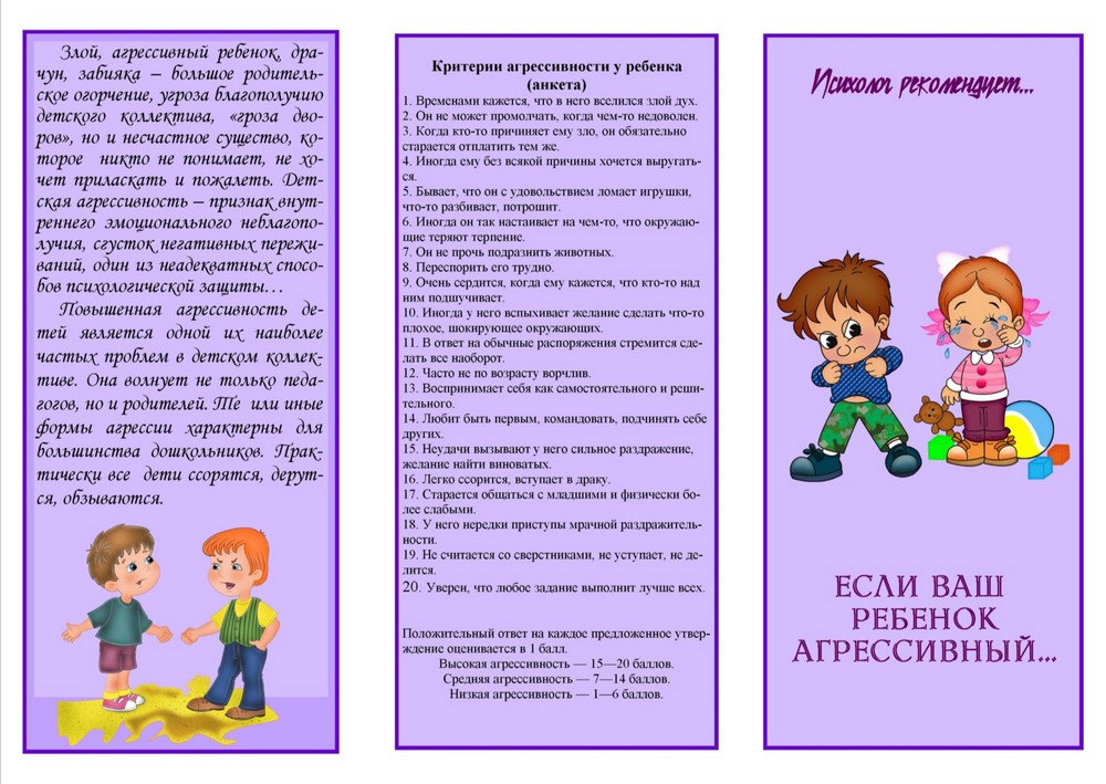 «Если Ваш ребенок агрессивный…»