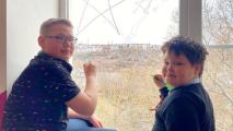 Ребята приняли участие во Всероссийской акции "Окна Победы"